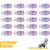 A pack of 20 battery-operated copper wire fairy lights with multicolored LED strands.