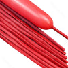 A bundle of red magic twisting balloons with long stems and tips.