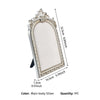 European-Style Velvet Jewelry Display Stand with Silver-Plated Floral Detail