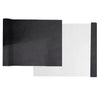 Black and white self-adhesive suede wrap fabric shown in a flat, rectangular sheet.