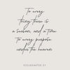 A minimalist design featuring the Ecclesiastes 3:1 Bible verse written in elegant script on a light gray background.