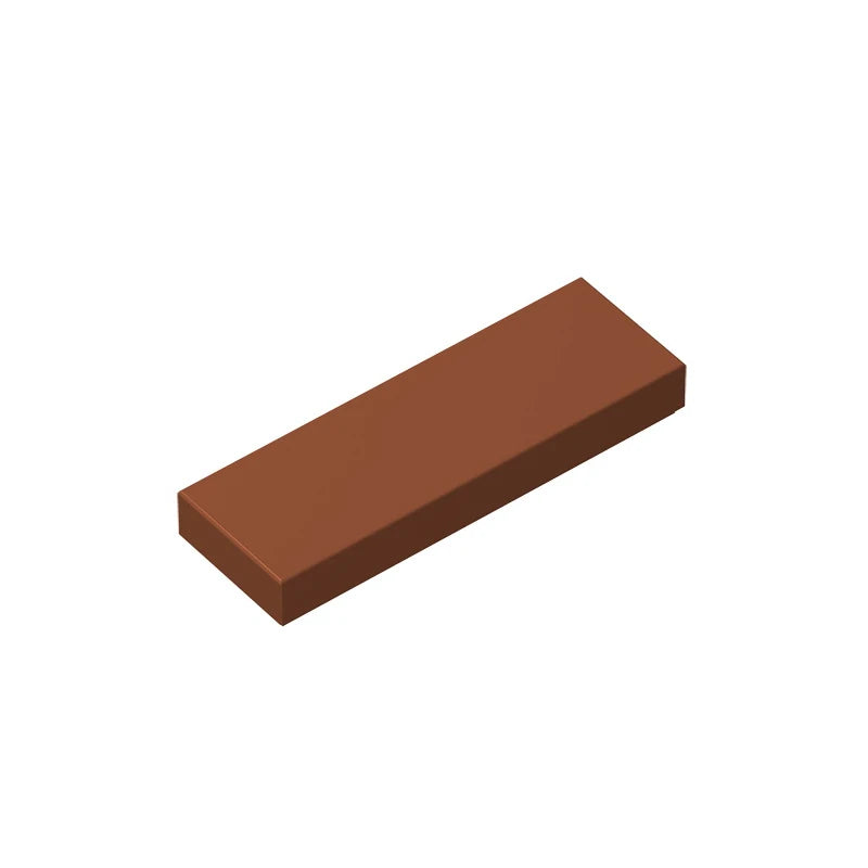 A smooth building brick in a reddish-brown color shown from a top-down angle.