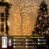Bendable LED vine string lights with remote control showing various timing functions and dimming levels