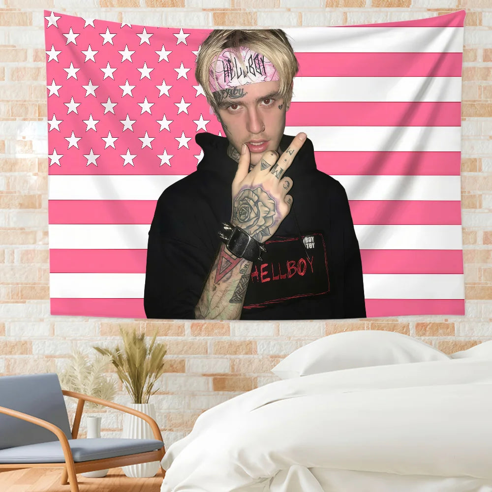 Lil Peep-Inspired Wall Tapestry — Large, Fade-Resistant Music Decor for Bedrooms & Studios