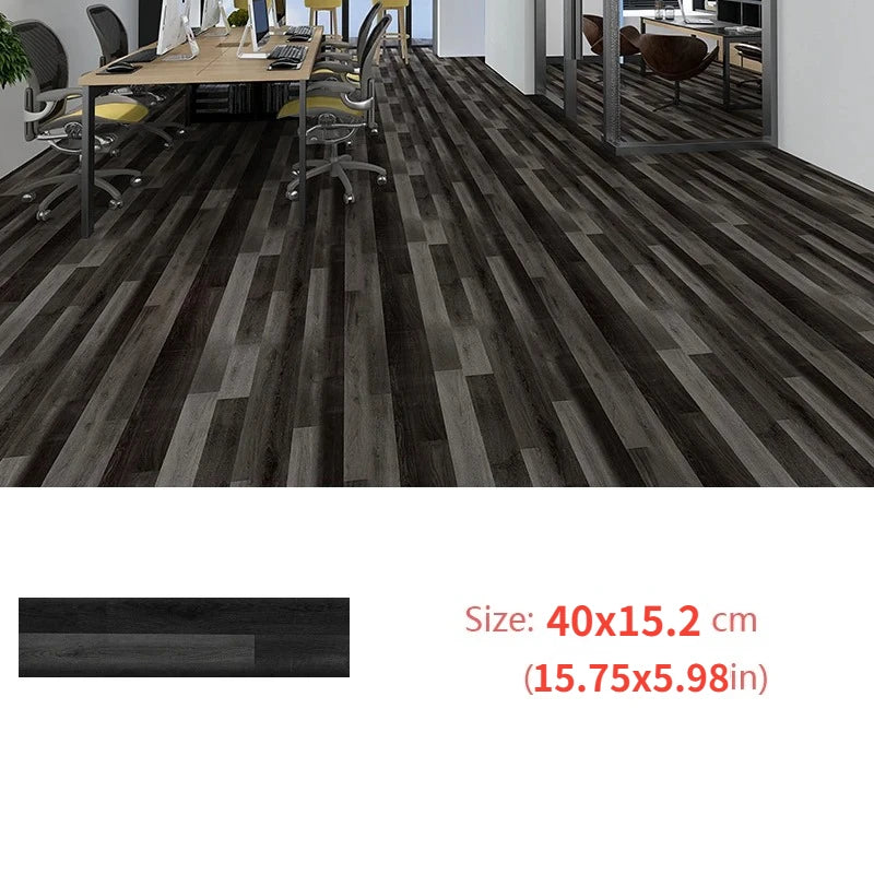 Self-Adhesive Wood Grain Floor Stickers (10-Pack)