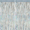 Pinker Tinsel-Fransen-Hintergrundvorhänge mit schimmernder, gewellter Textur.