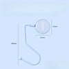 A light blue heavy duty purse and bag hook with a curved wire design shown against a white background.