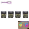 Four colorful solar-powered mandala wall lanterns for garden and patio