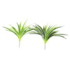 A branch of artificial chlorophytum leaves with green and white stripes for home decor.