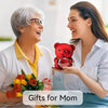 Rotating Hugging Bear Jewelry Box with Rose
