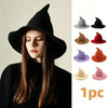 Foldable Knitted Witch Hat for Halloween Costumes & Parties
