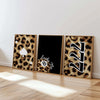 Frameless Leopard & Black-White Gallery Canvas Poster Set (3-Piece)