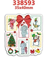 A collection of charming animal acrylic flatback charms featuring a pink pig, elephant, and other cute figures.