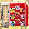 A red magnetic tile set featuring various Pokémon characters in square acrylic magnets.
