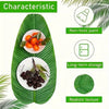 A set of five tropical banana leaf coasters showing orange and black fruit arrangements.