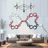 Set of 24 Gold & Silver Mirror Circle Wall Stickers