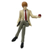 PVC figure of Death Note character Light Yagami in a light suit holding an apple.