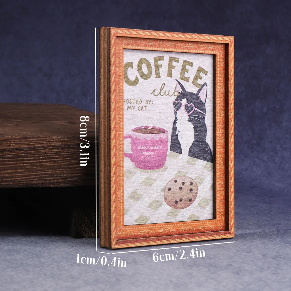 Vintage Smoking Cat Fridge Magnet
