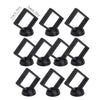 A set of ten black floating shadow box jewelry display frames with 7cm wide openings.