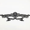 Elegant black lace half face mask for masquerade and costume parties