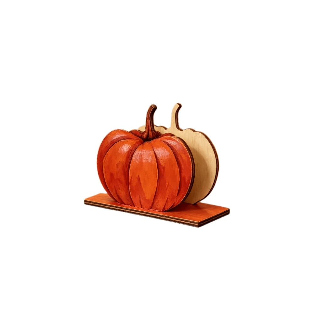 Wooden Pumpkin Napkin Holder for Fall & Thanksgiving