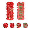 Artificial rose flower arch panel in red and green for wedding and party decor
