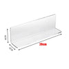 Clear acrylic shelf divider with dimensions 6cm high and 20cm long