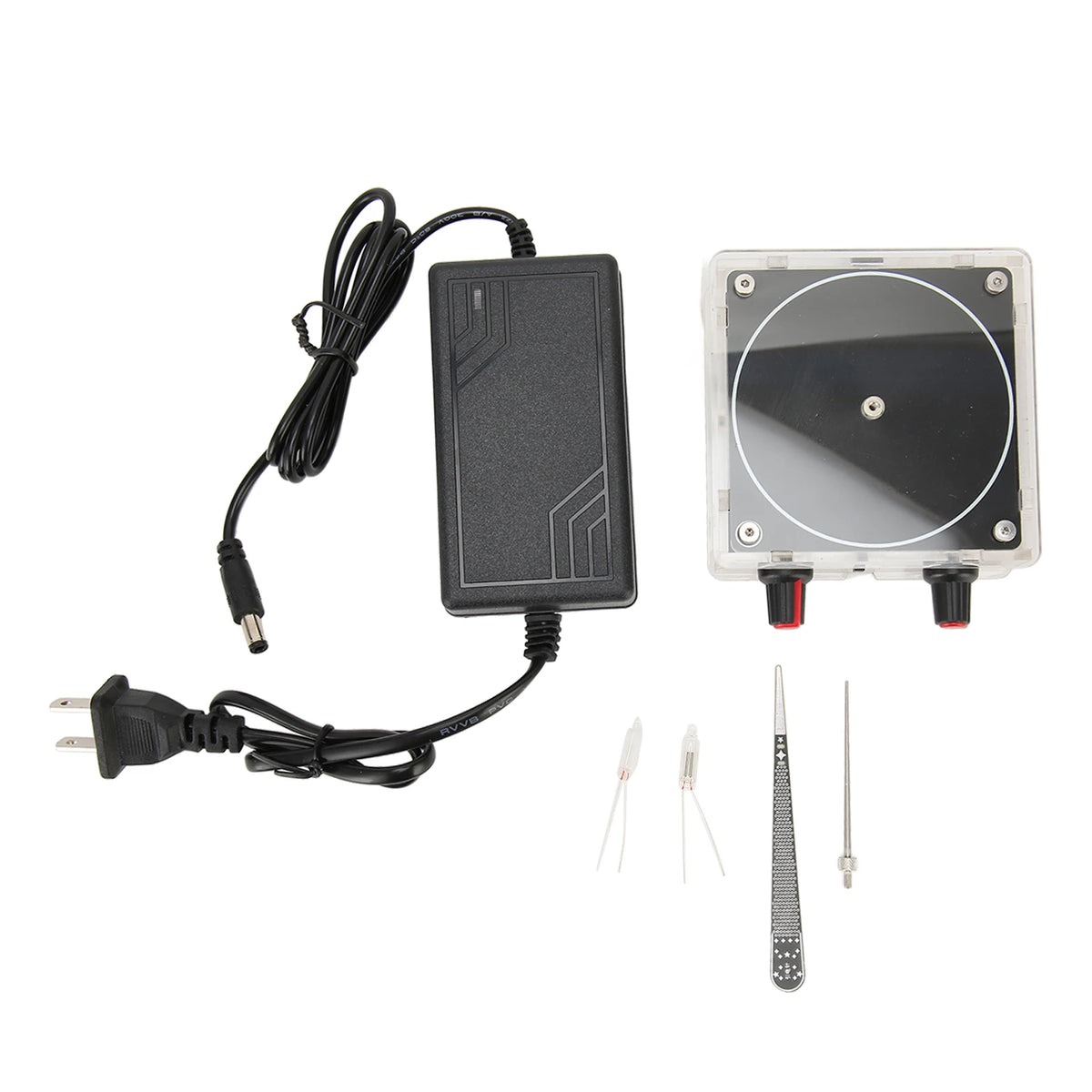 Arc plasma music coil kit with power supply and probes for educational experiments