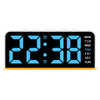 A digital alarm clock displaying 22:38 with dual alarms and a mood light feature.