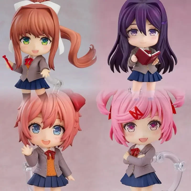 Chibi-Style Posable Character Figurine for Desk Display