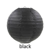 A spherical black decorative paper lantern.