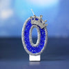 Blue Crown Number Birthday Candle