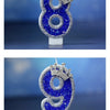 Blue Crown Number Birthday Candle