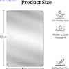 A rectangular stainless steel plaque with dimensions 12 inches by 8 inches, featuring UV protection, water and dust resistanc