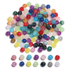 8mm Multicolor Glitter Resin Beads - 50 Pack for Jewelry Making