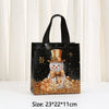 Festive Christmas Non-Woven Gift Tote Bags with Holiday Prints