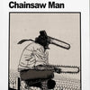 Manga illustration of Chainsaw Man featuring a man with a chainsaw and a devil hunter theme.