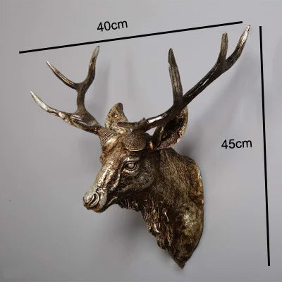 Rustic Faux Deer Head Wall Décor with Antlers