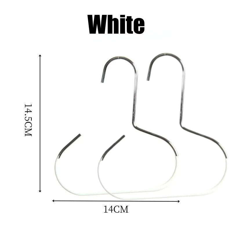 White manganese steel round hook for hats, ties, scarves, and bags