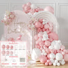 Pink latex balloon arch kit featuring pink and white balloons for weddings and celebrations