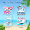 Set of magnetic cruise door decorations featuring couples and cruise ships for couples that cruise together