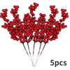 Artificial Red Berry Branches for Christmas Decor