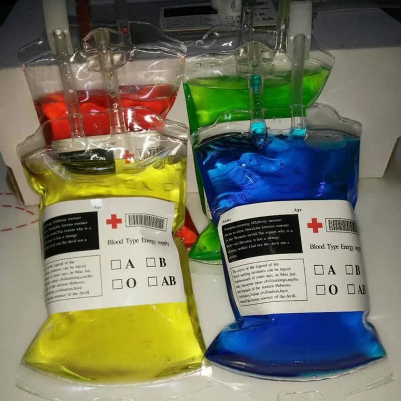 Reusable PVC Blood Drink Bags for Halloween Parties