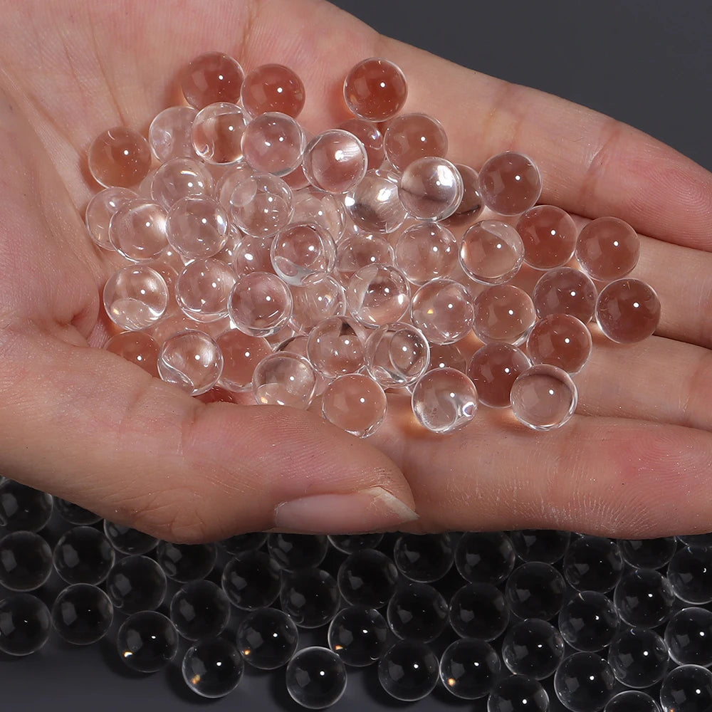 Crystal-Look Acrylic Round Beads for Crafts and Decor