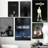 A collection of black and white canvas wall art featuring figures and text related to Playboi Carti and Opium.