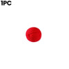 A single, round, red foam ball shaped like a clown nose for costumes and parties.