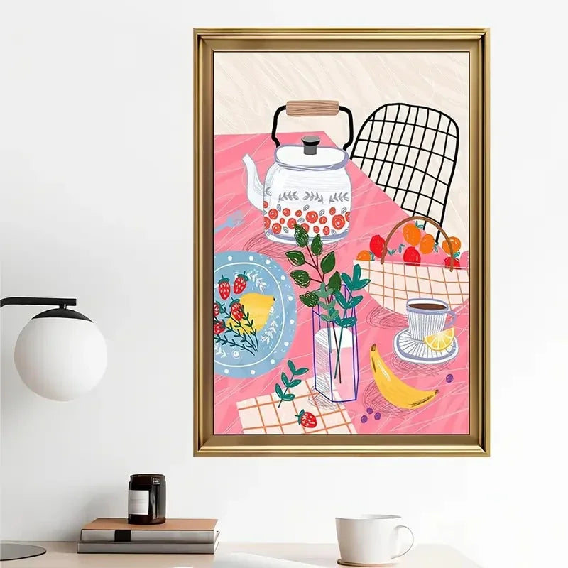 Tea Lovers Canvas Wall Art – Modern Kitchen Decor