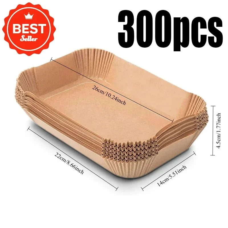 300 emporte-main rectangular en papier de cuisson extra large pour friteuses à air