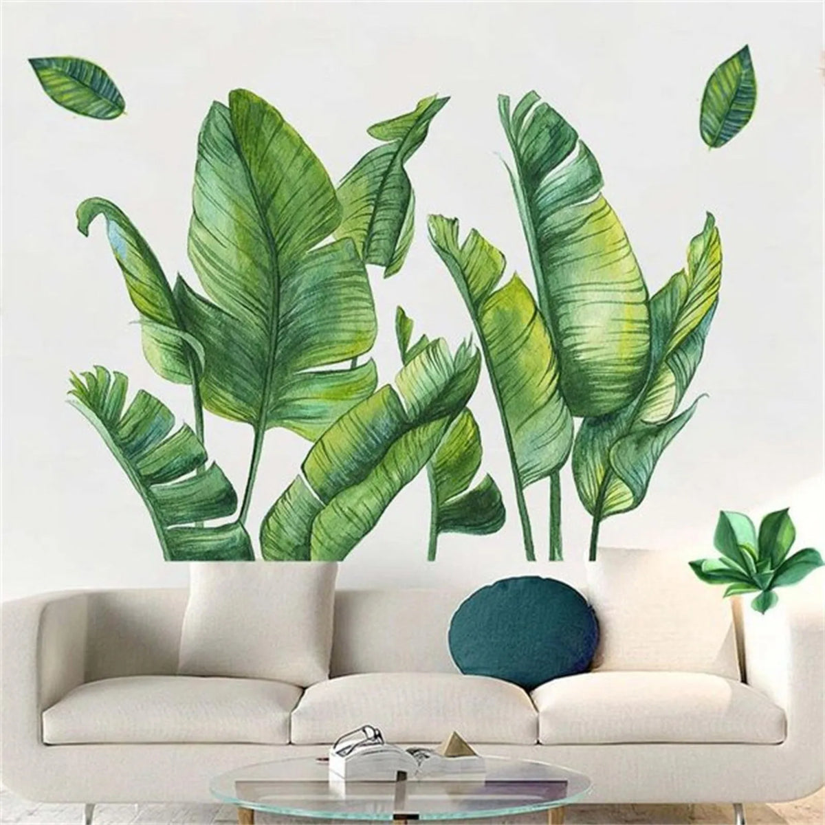 Fresh Green Plant Wall Sticker for Kids Room and Living Room Decor