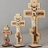 Handcrafted Wooden Orthodox Crucifix Desk Display